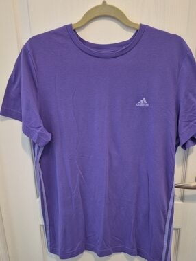 Adidas Ladies Purple Crew Neck Tee